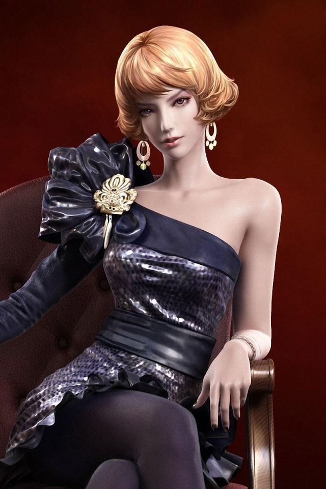 Девушка из видео игры Aion