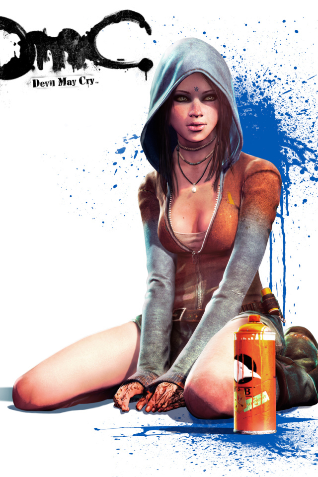 Девушка с баллончиком краски