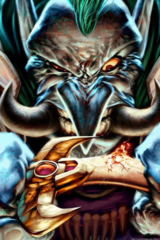 Чудовище ломает меч