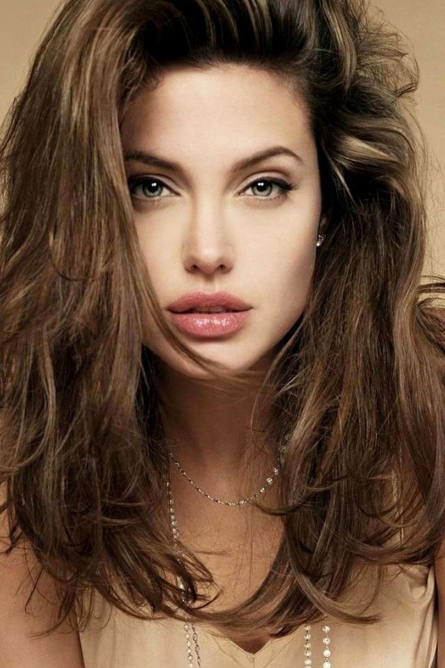 Ангелина Джоли с распущенными волосами