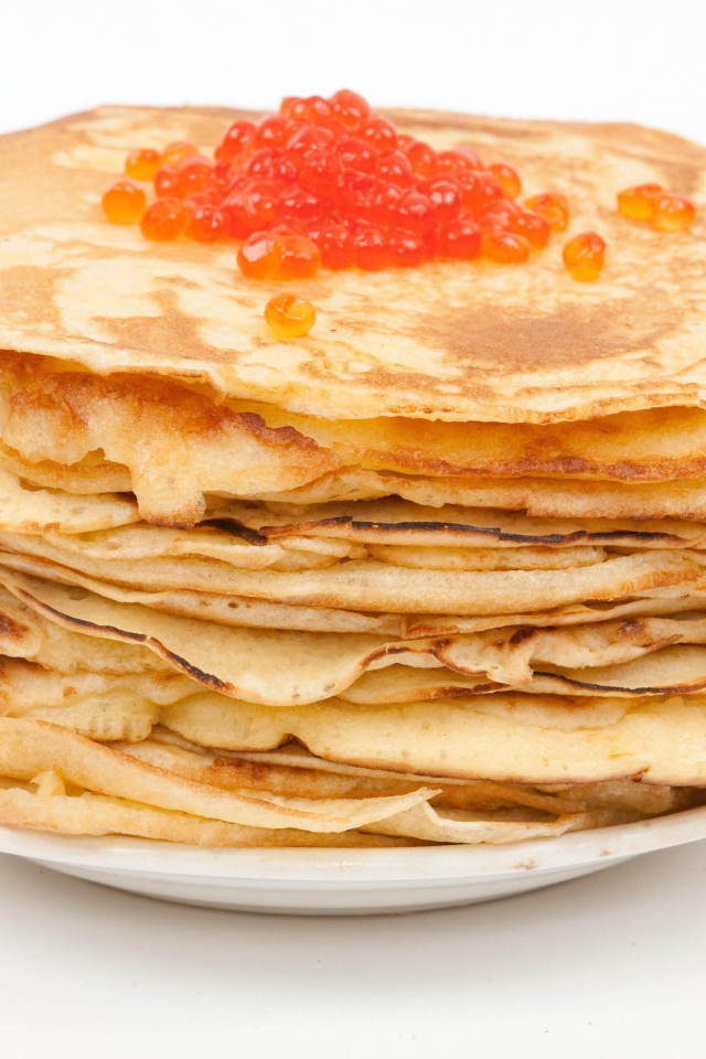 Стопка блинов на Масленицу