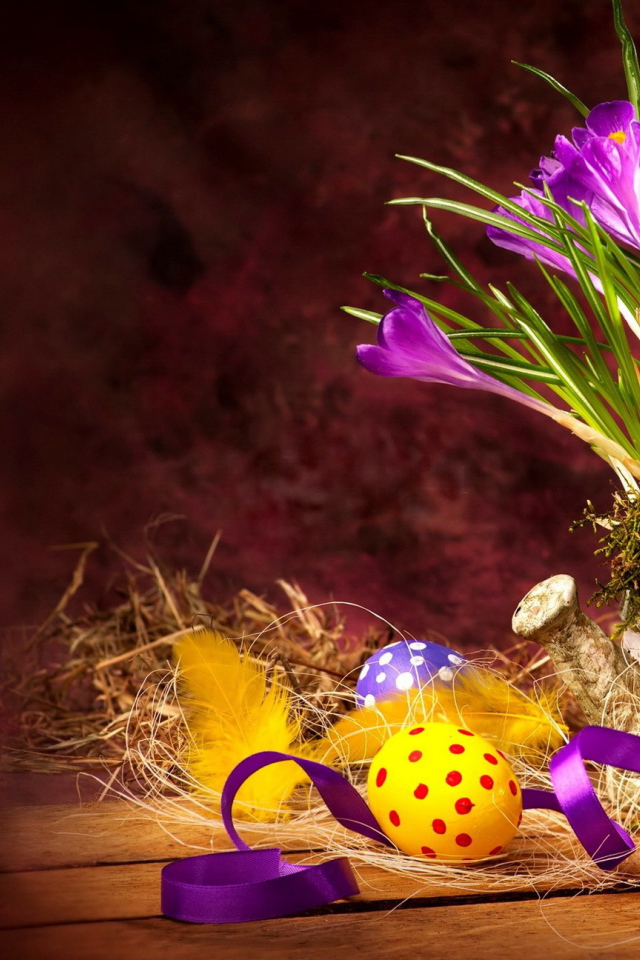 Сиреневый пасхальный букет на Пасху