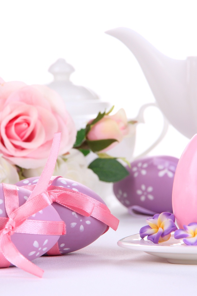 Розовый пасхальный букет на Пасху