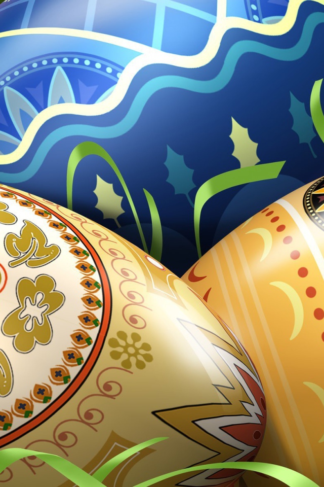 Уникальный узор на яйцах на Пасху