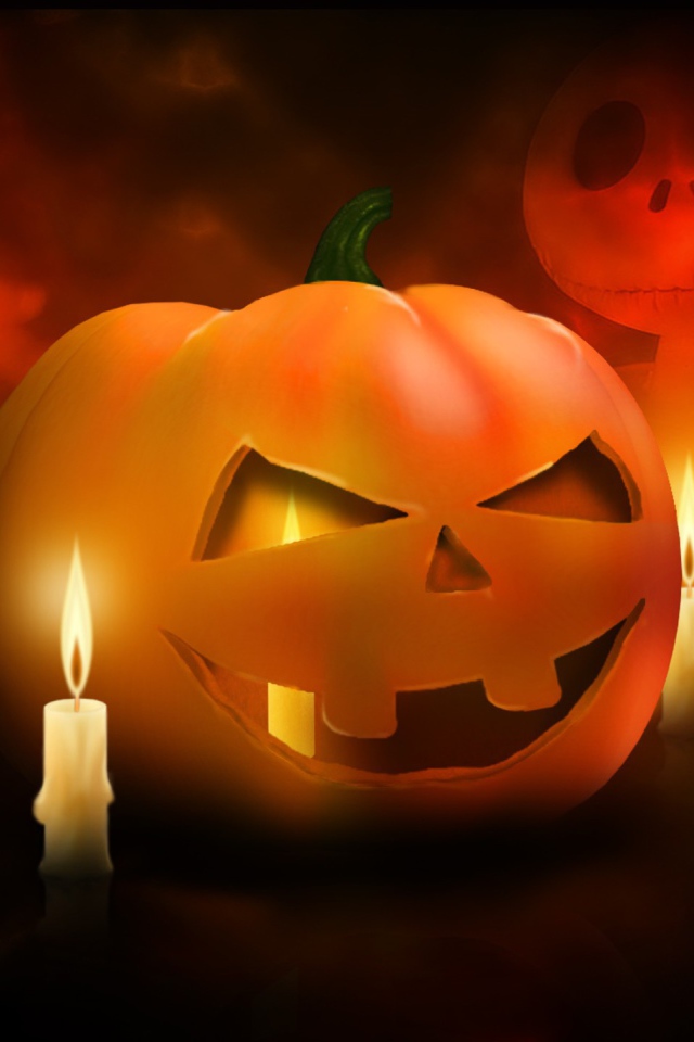 Тыква и свеча