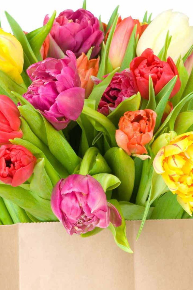 Красивый букет тюльпанов на восьмое марта