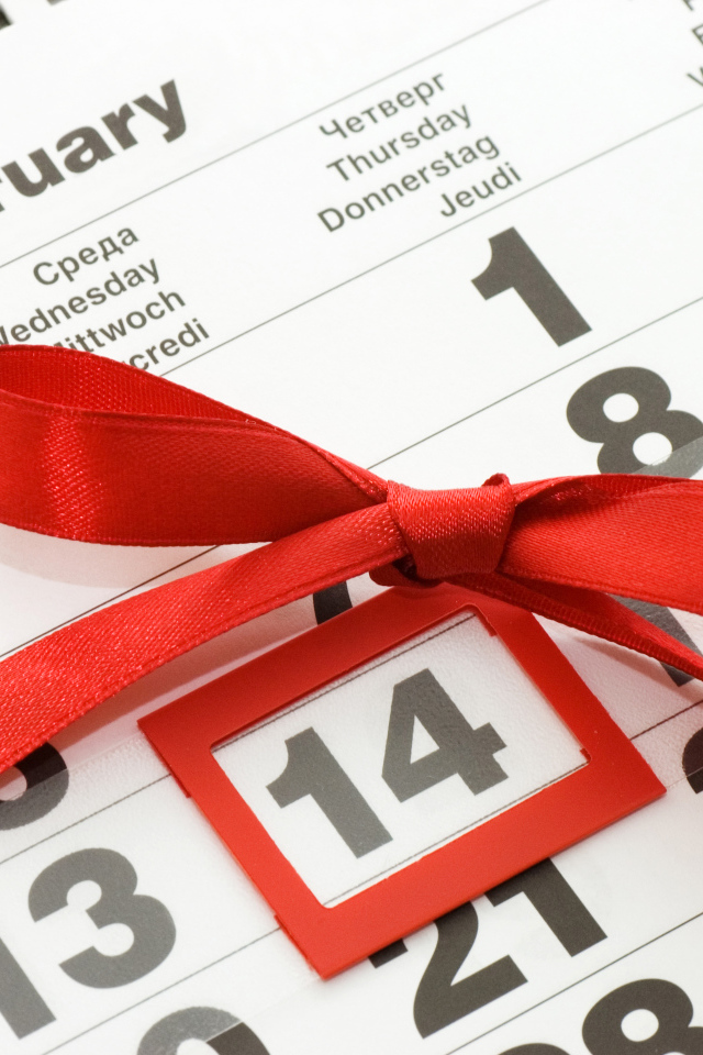 Календарь на День Святого Валентина 14 февраля