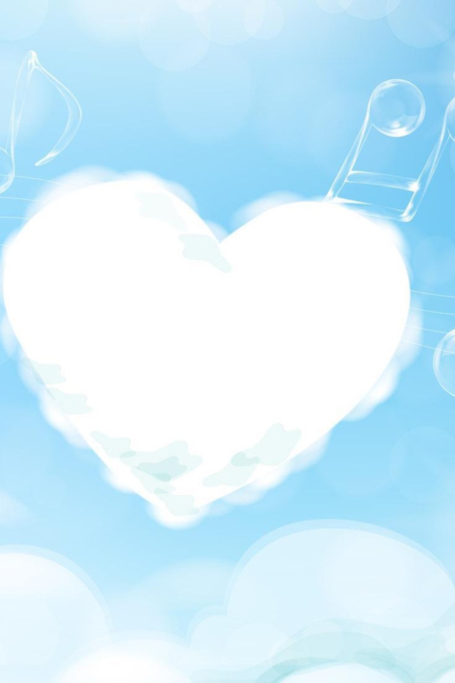 Облачное сердце на День Влюбленных 14 февраля