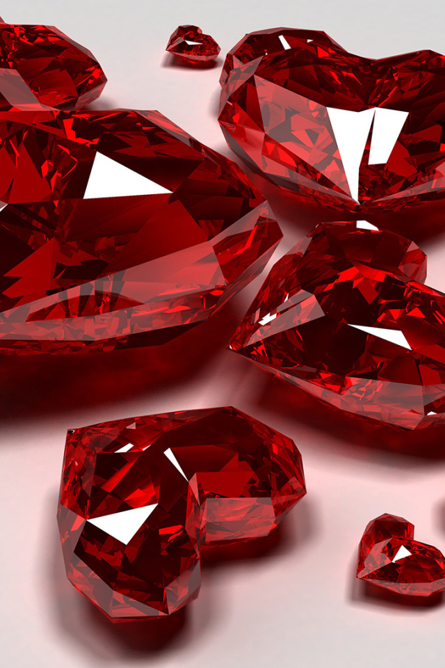 Сердца кристаллы на День Святого Валентина