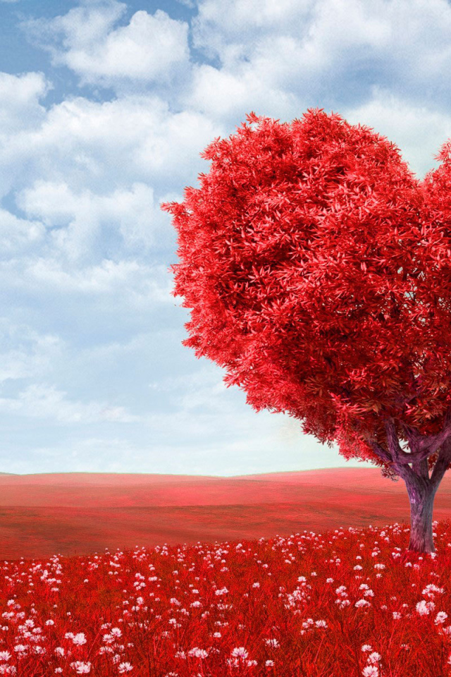 Дерево - сердце на День Святого Валентина