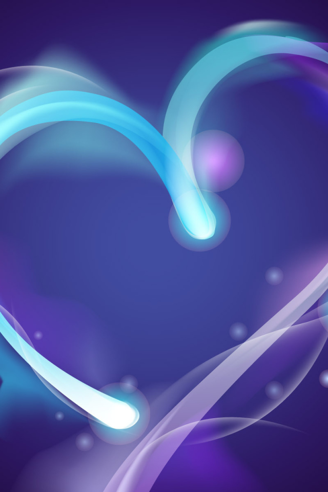 Светящееся сердце на День Влюбленных 14 февраля