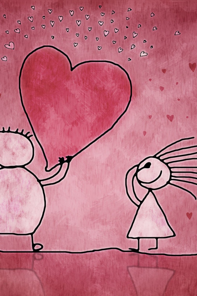 Сердце в подарок на День Святого Валентина 14 февраля