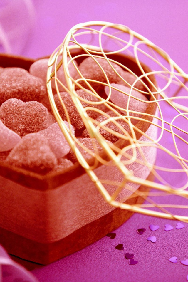 Сердца леденцы на День Святого Валентина 14 февраля