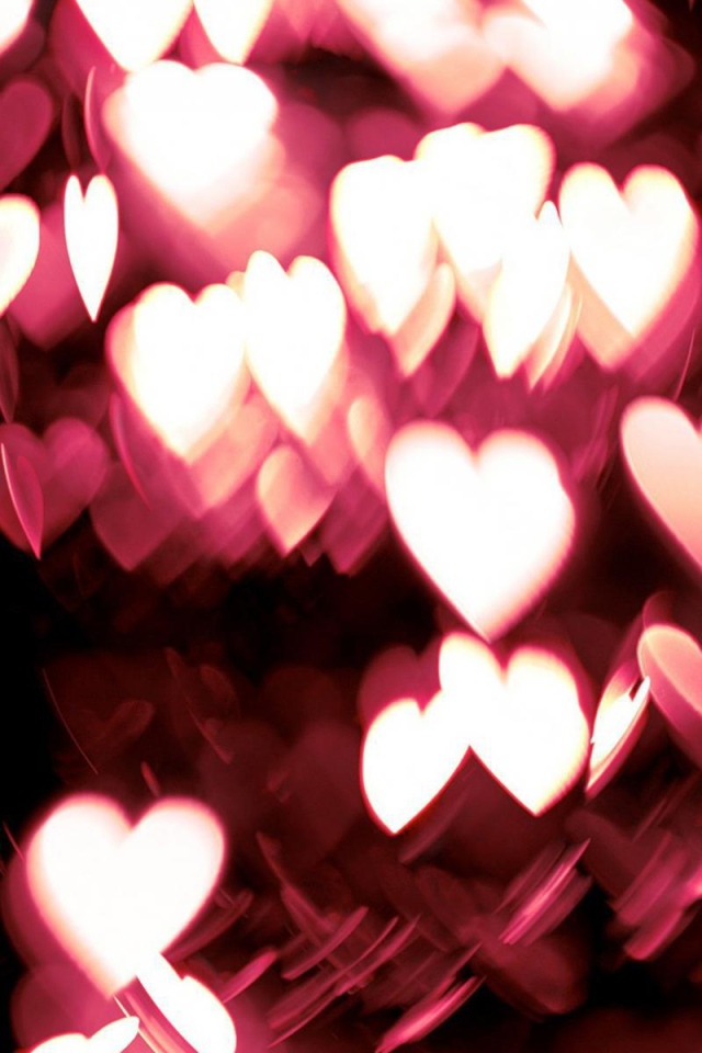 Блестящие сердца на День Святого Валентина 14 февраля