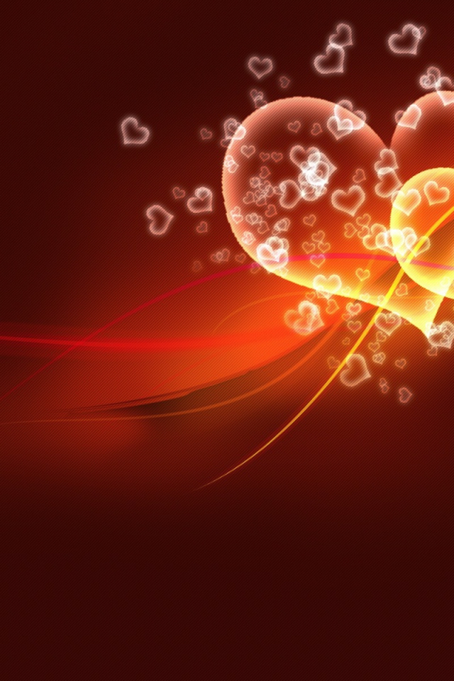 Два горящих сердца на День Влюбленных 14 февраля