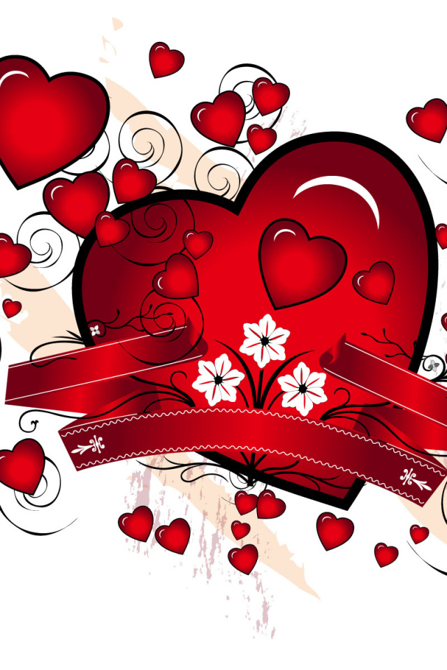 Сердечки и цветки