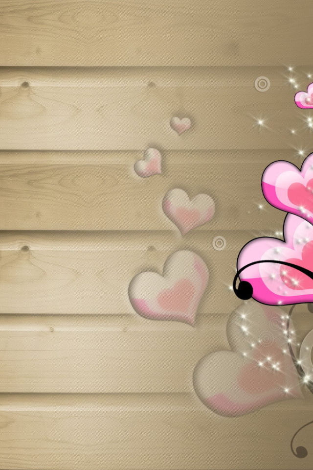 Розовые сердечки