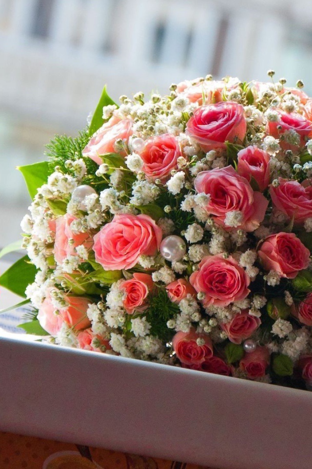 Свадебный букет и кольца