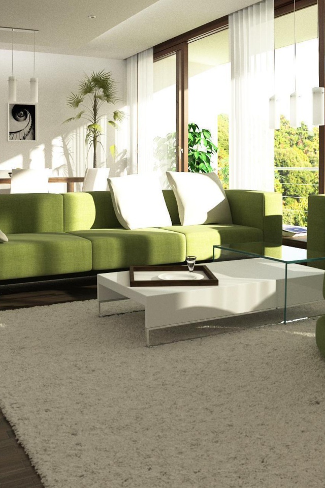 Зеленые диваны