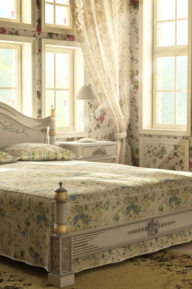 Спальня в стиле ретро