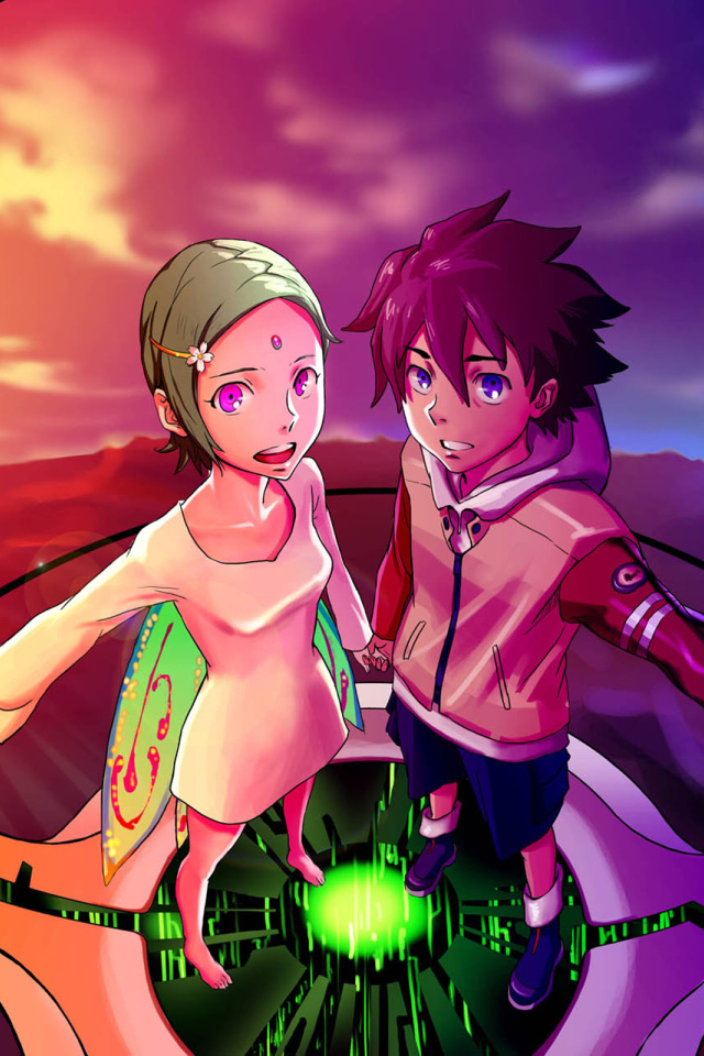 Девочка и мальчик в кольце