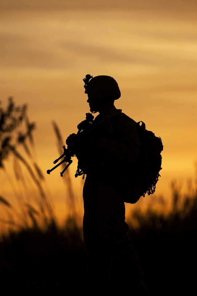 Силуэт солдата
