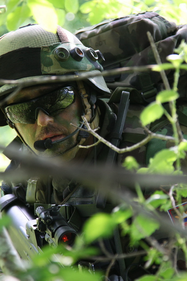 Солдаты в лесу