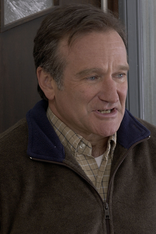 Актер Робин Уильямс у двери