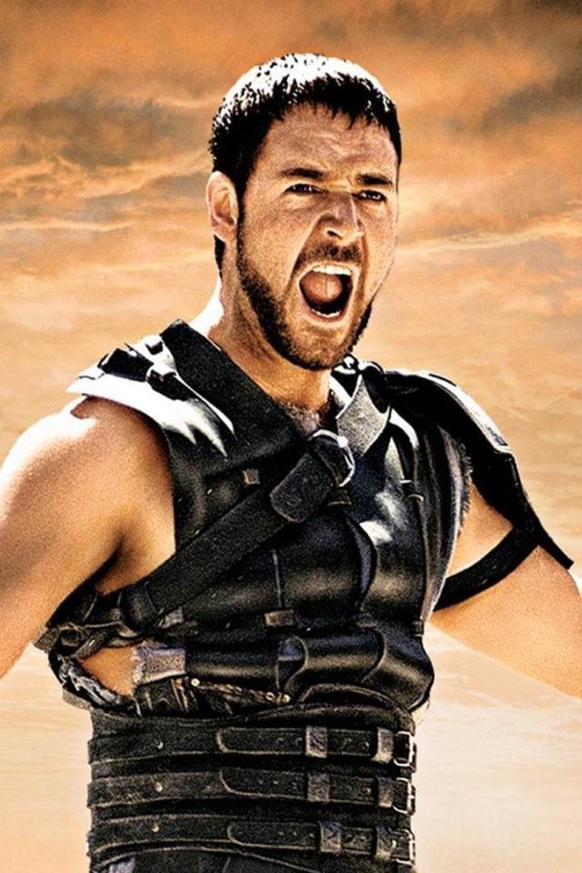 Киноактер Рассел Кроу в фильме Гладиатор