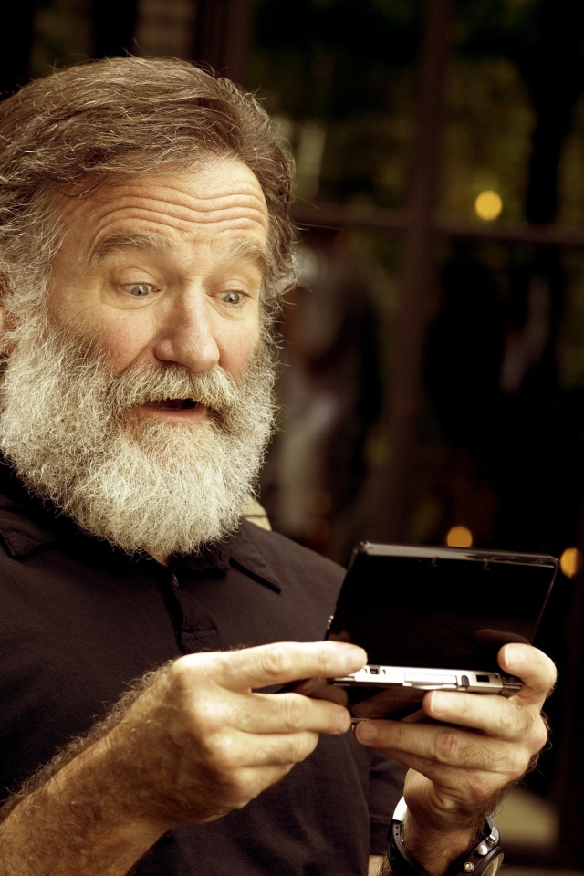 Робин Уильямс с большой бородой