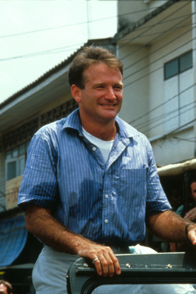 Знаменитый Робин Уильямс на машине