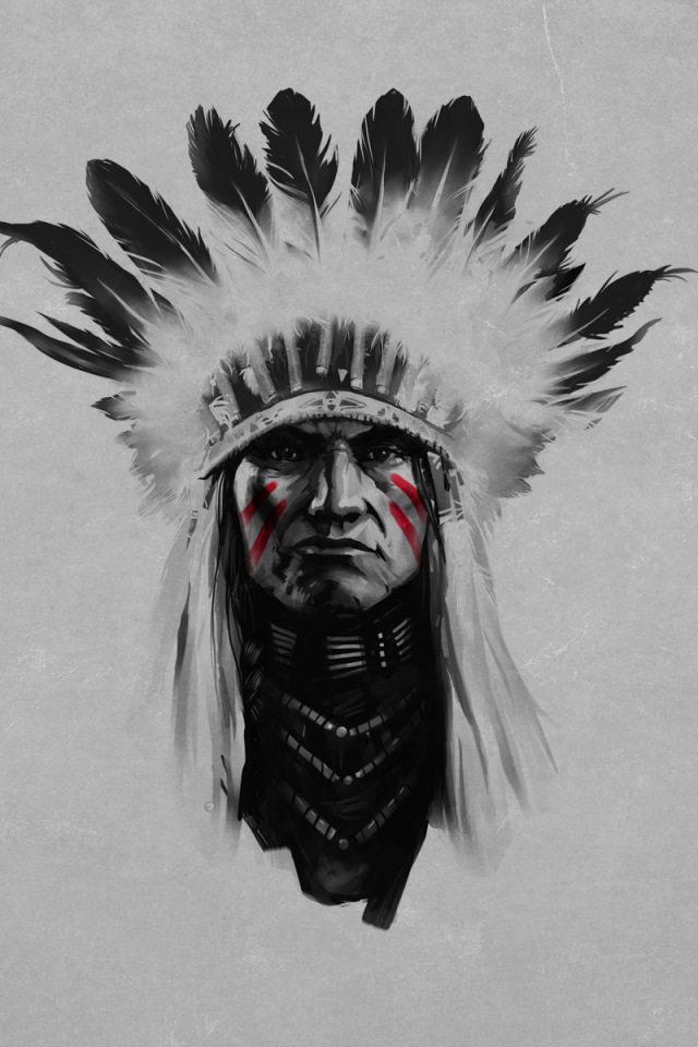 Портрет вождя индейцев