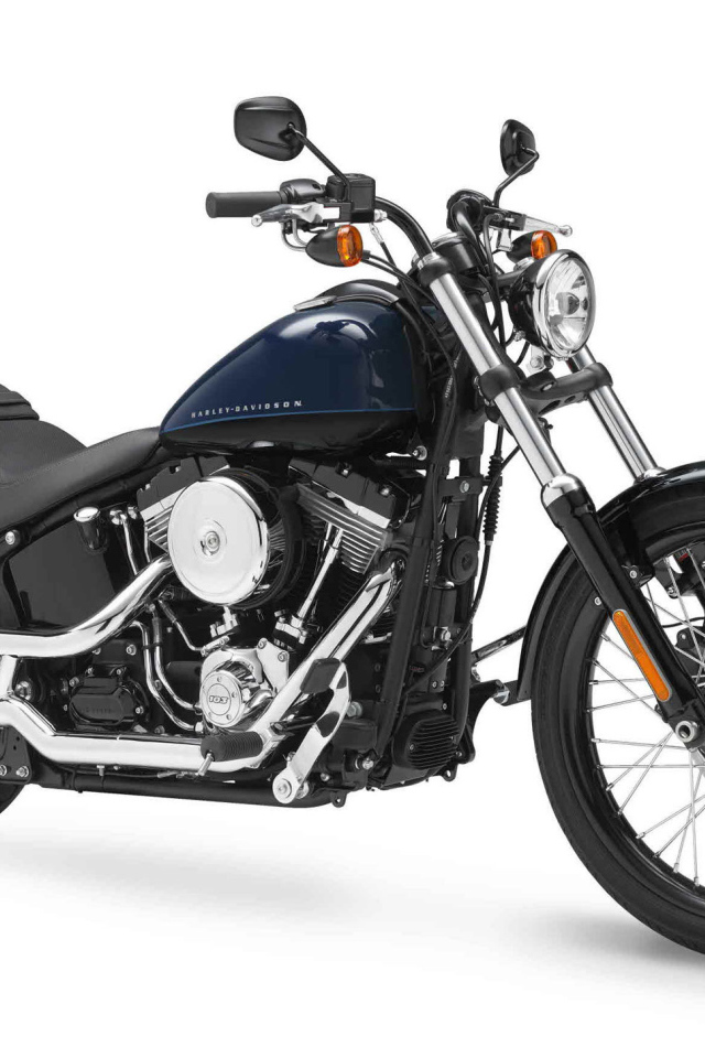 Красивый мотоцикл Harley-Davidson Softail Blackline