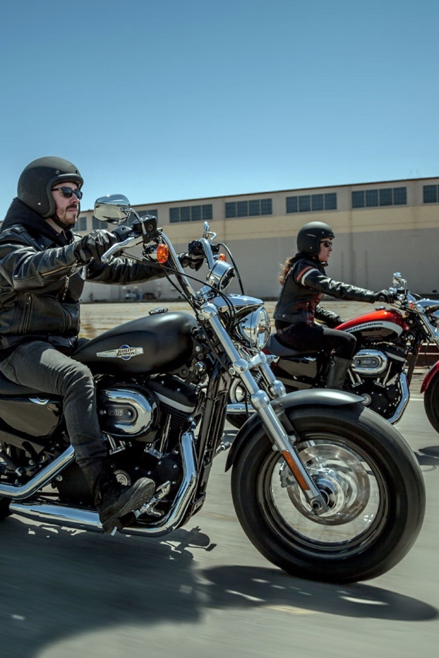 Красивый мотоцикл Harley-Davidson XL 1200C Sportster Custom