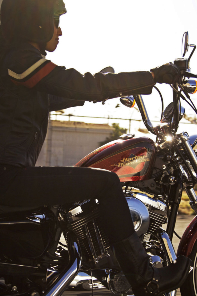 Красивый мотоцикл Harley-Davidson XL 1200V Sportster Seventy-Two