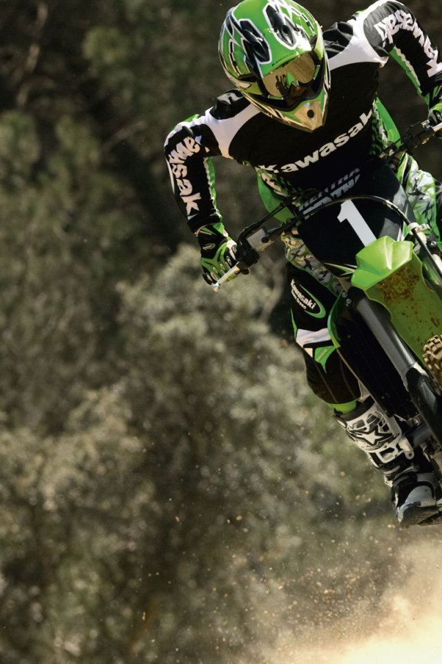 Быстрый мотоцикл Kawasaki KX 250 F