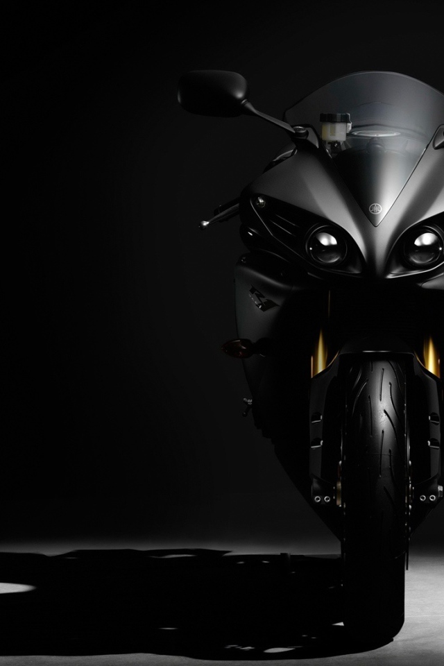 Стильный черный мотоцикл