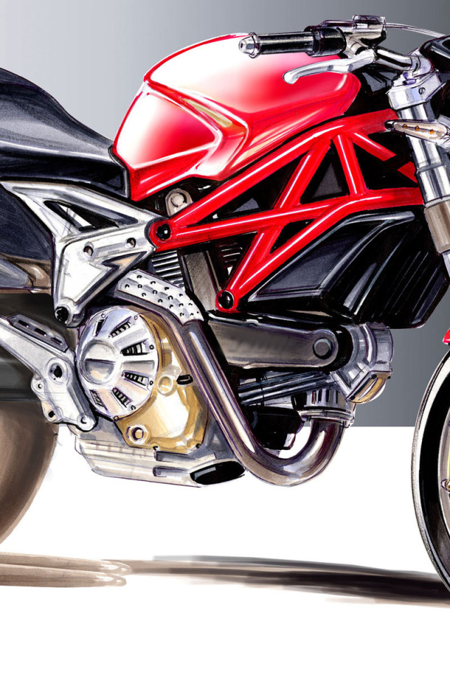 Красивый мотоцикл в москве Ducati Monster 1200