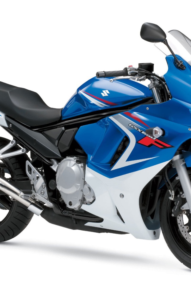 Синий мотоцикл Suzuki GSX 650F
