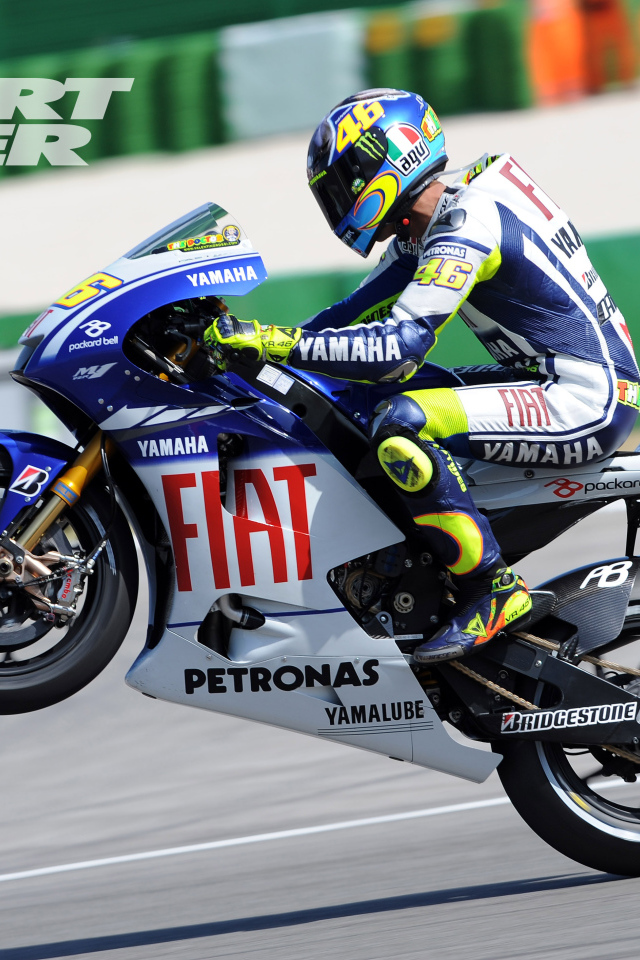 Валентино Росси на мотоцикле