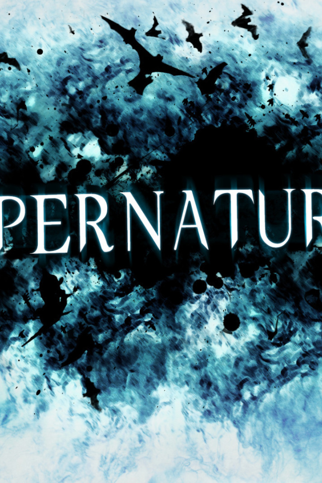 Синий постер сериала Сверхъестественное