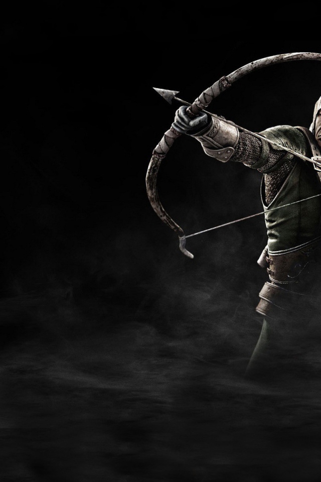 Воин стреляет из лука