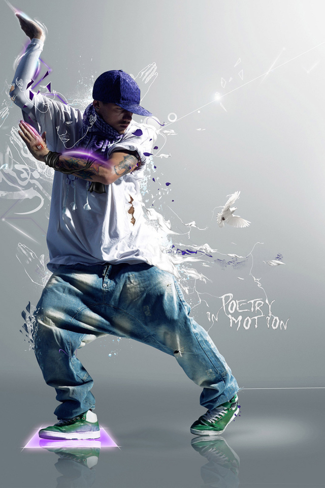 Темнокожий рэпер танцует