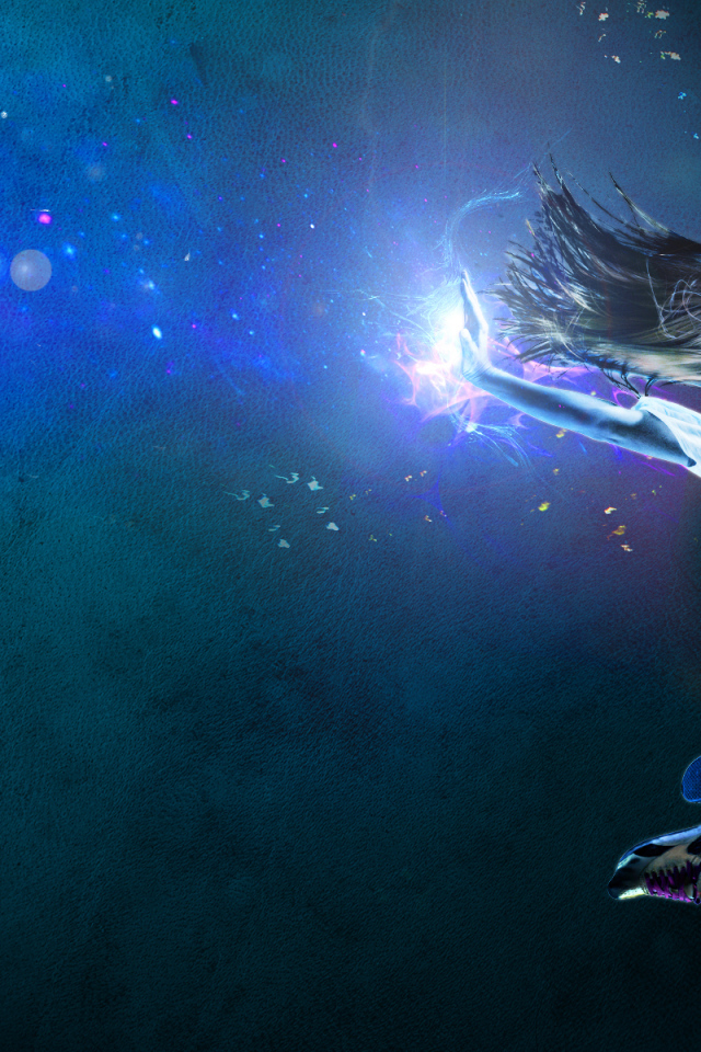 Танцовщица на фоне звезд