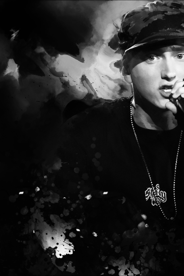 Eminem с микрофоном