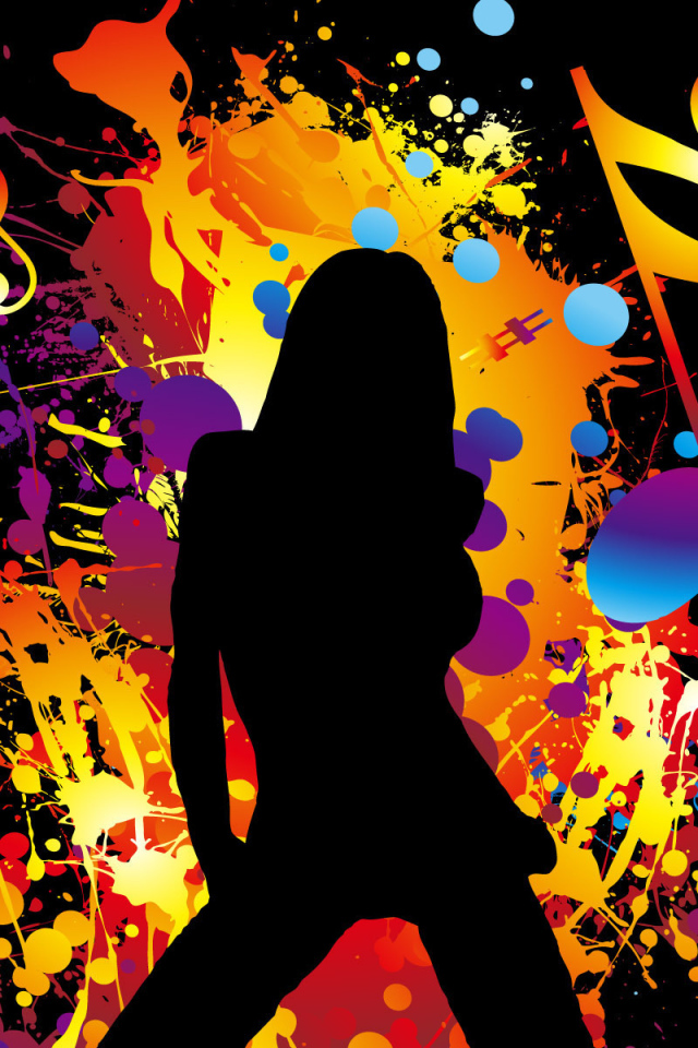 Девушка на фоне энергии танца