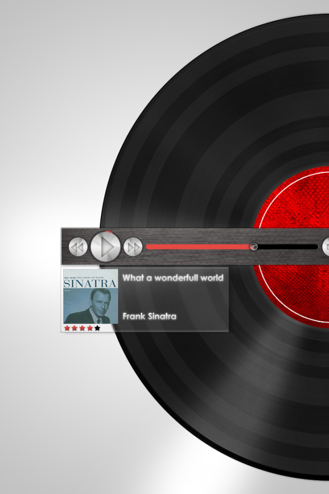 Проигрыватель в стиле пластинки