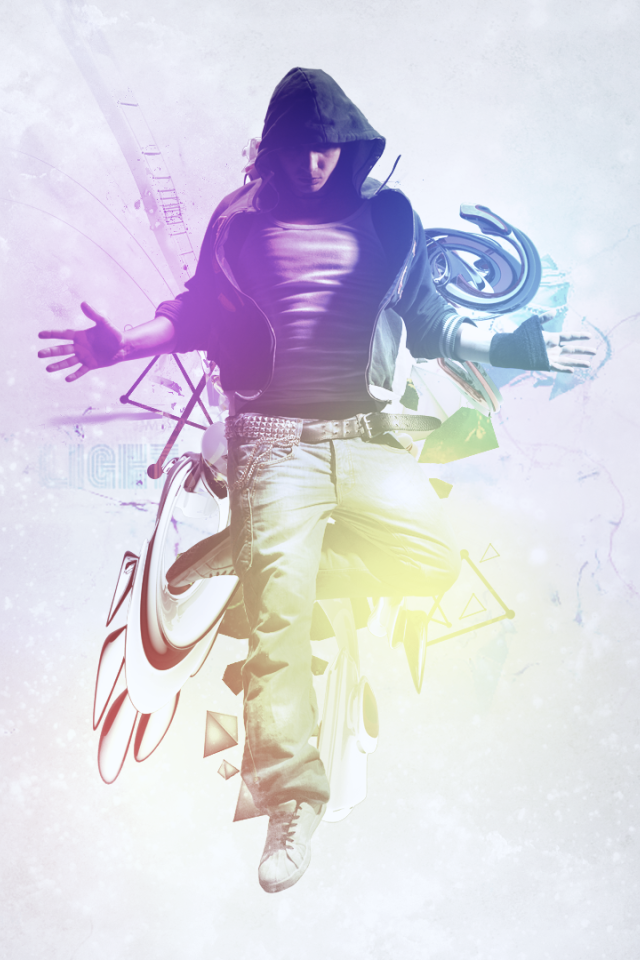 Молодой парень танцует