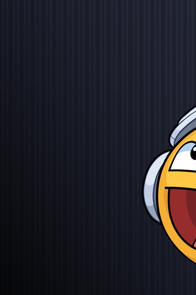 Смайлик в наушниках