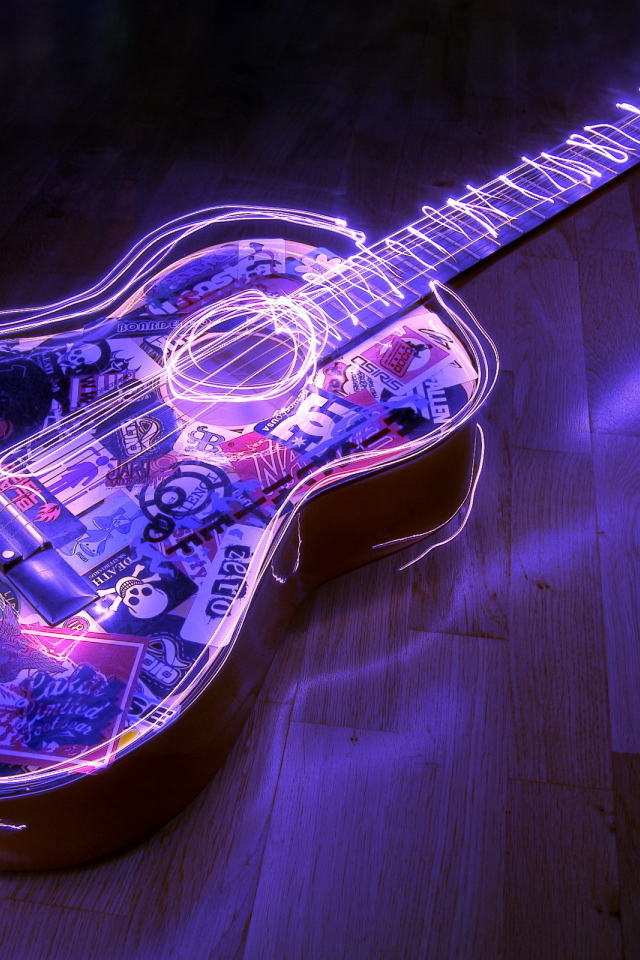 	   Glowing guitar